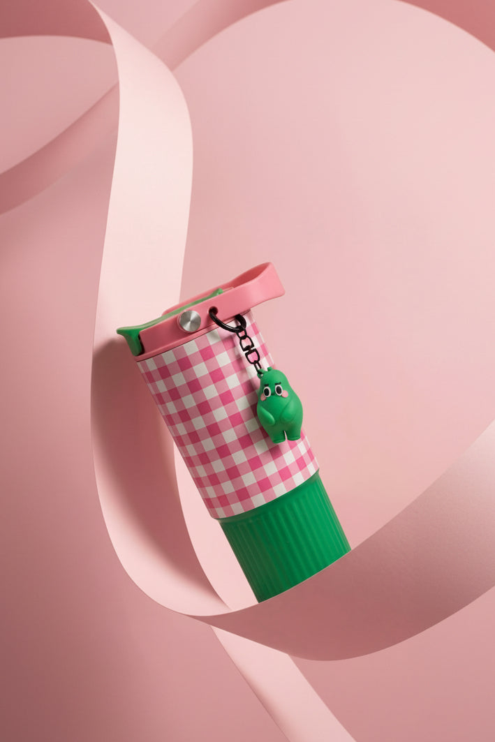 Sip & Sling Crossbody Sipper (Green & Pink) 700ml