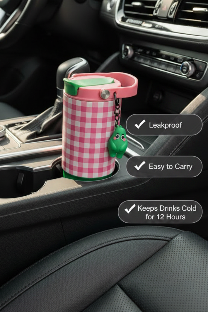 Sip & Sling Crossbody Sipper (Green & Pink) 700ml