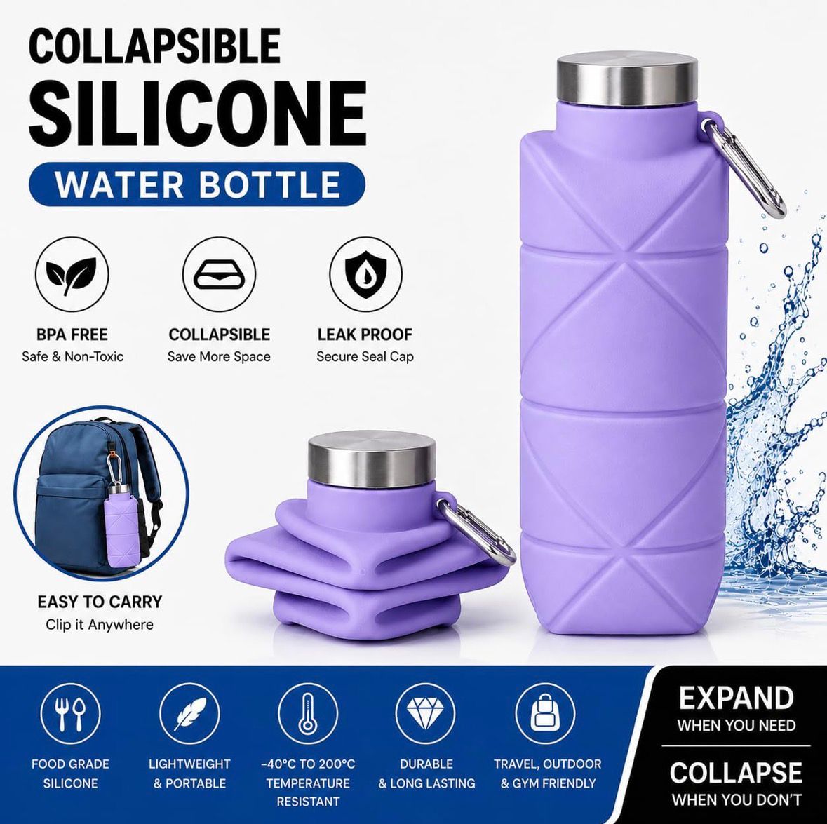 CartonCool square collapsible bottle