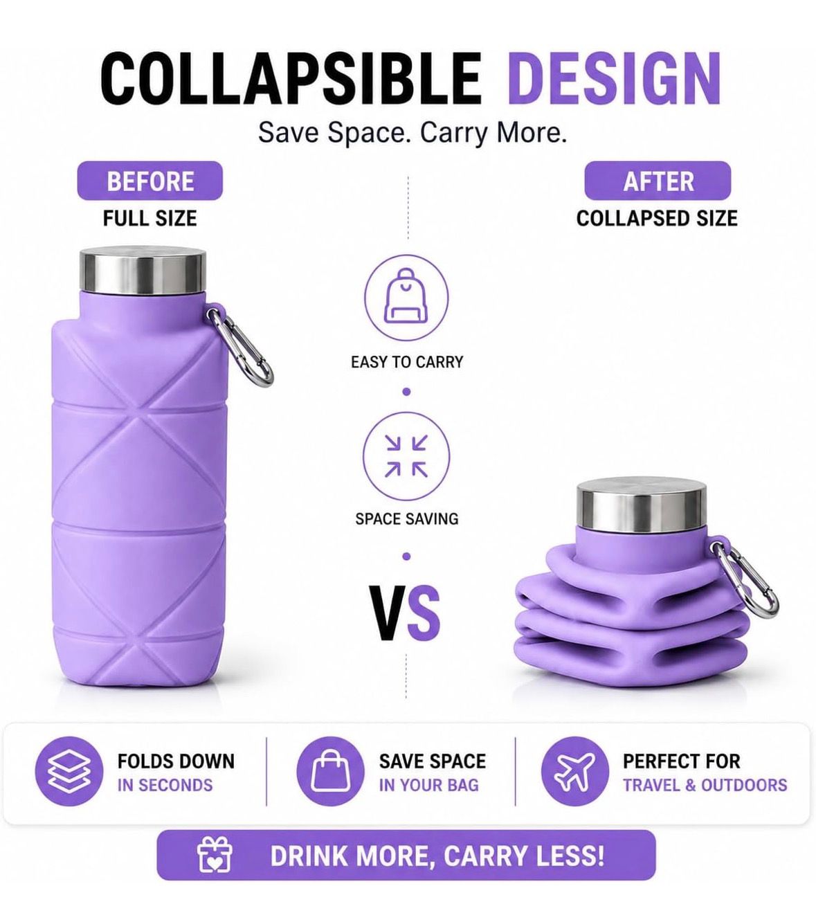 CartonCool square collapsible bottle