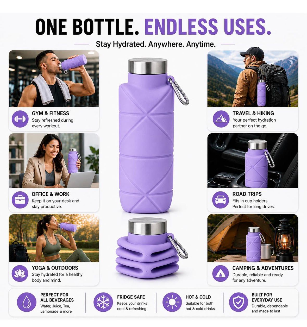 CartonCool square collapsible bottle