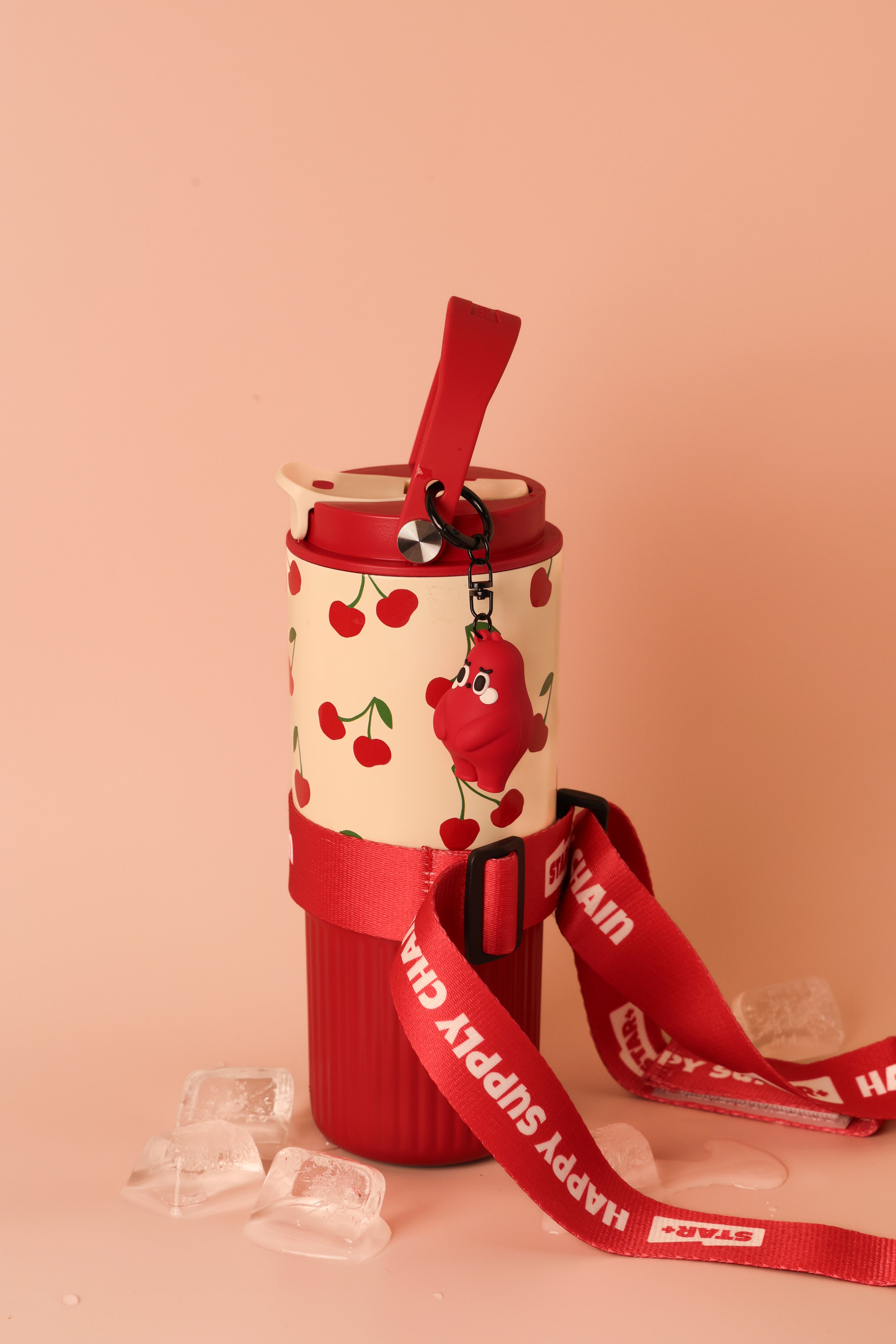 Sip & Sling  Crossbody Sipper (Cherry Red)