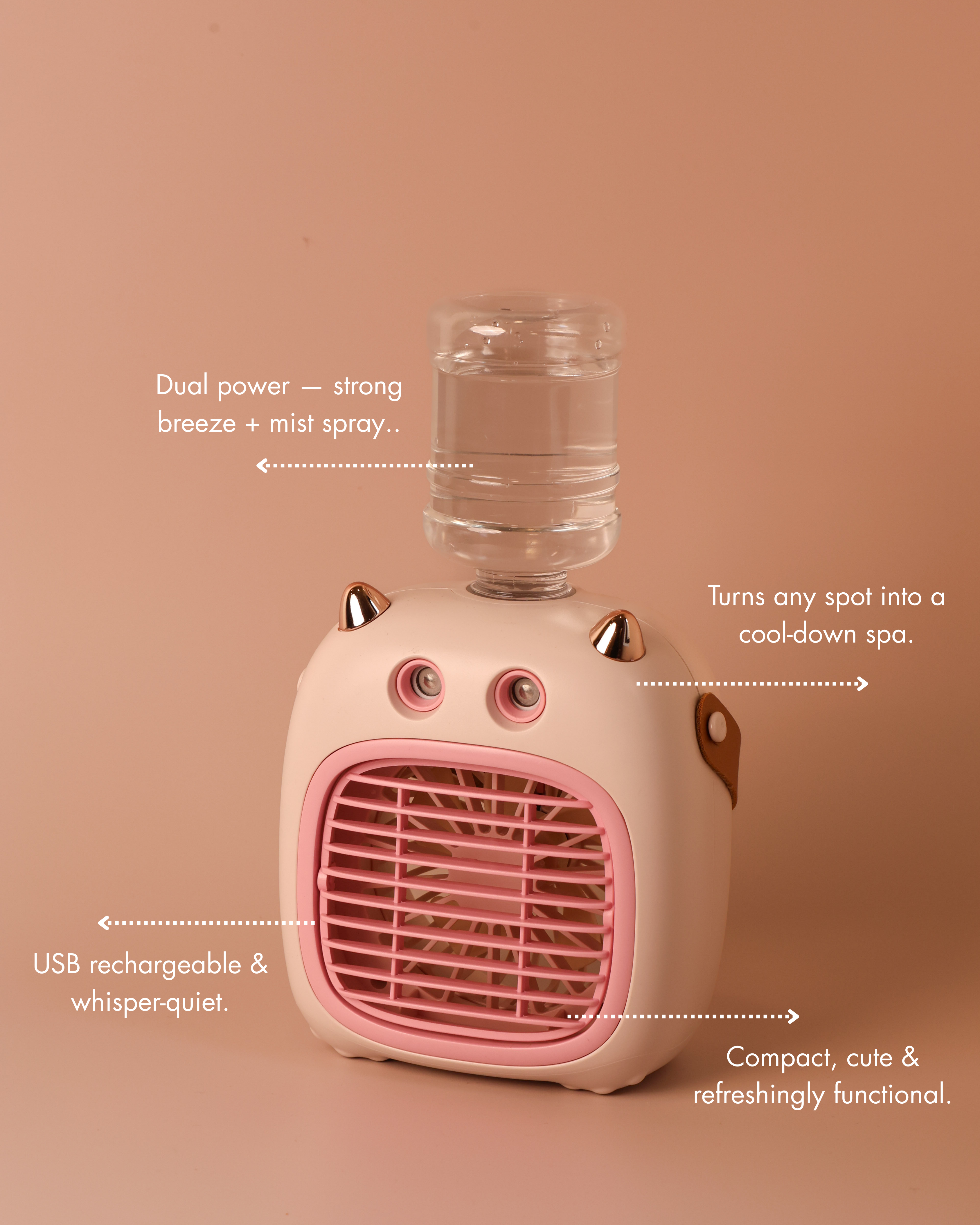 Breeze Bling Table fan with mist
