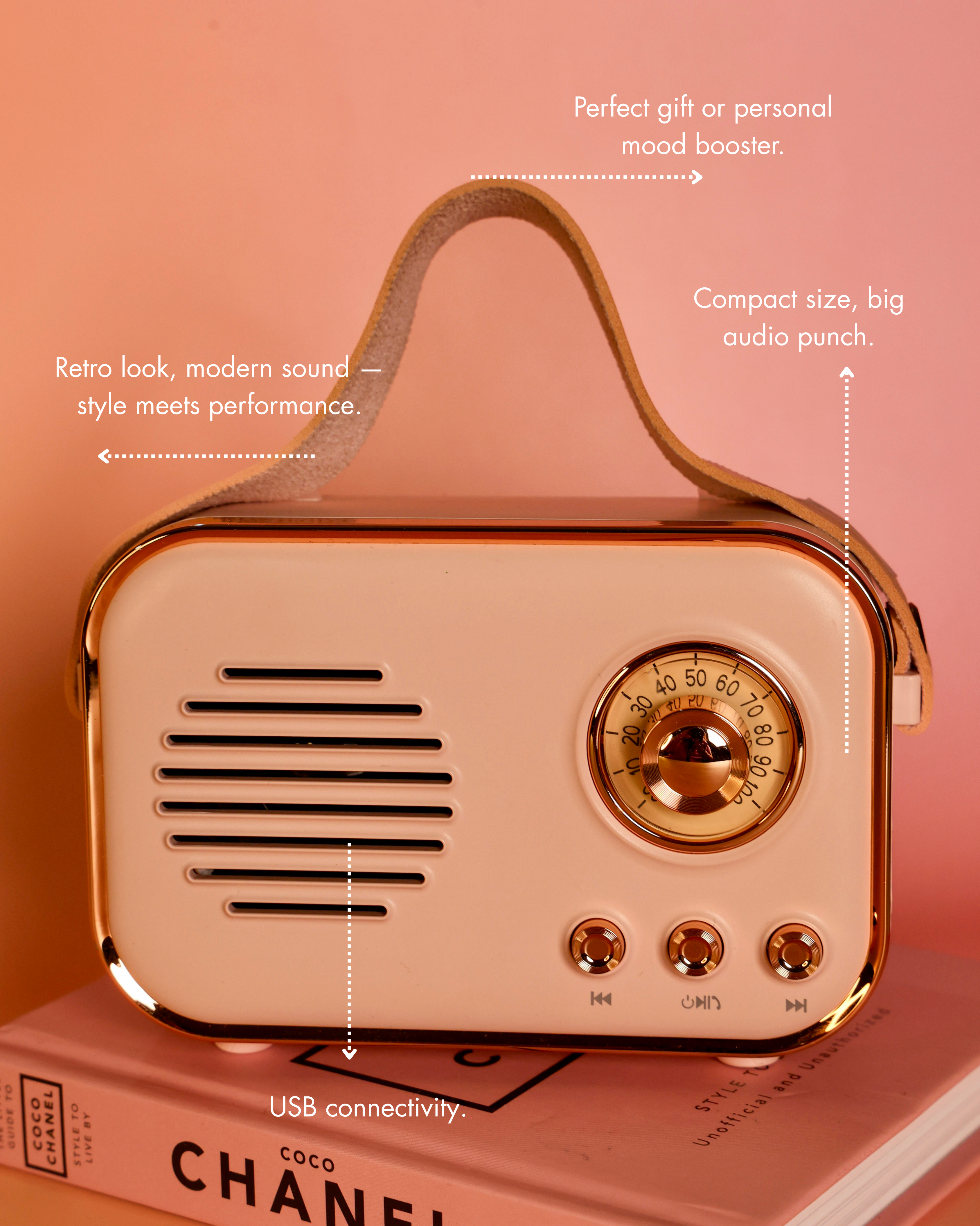 VibeBox retro mini speaker